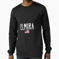 Elmira Ny American Flag Vintage White Text by 77tara