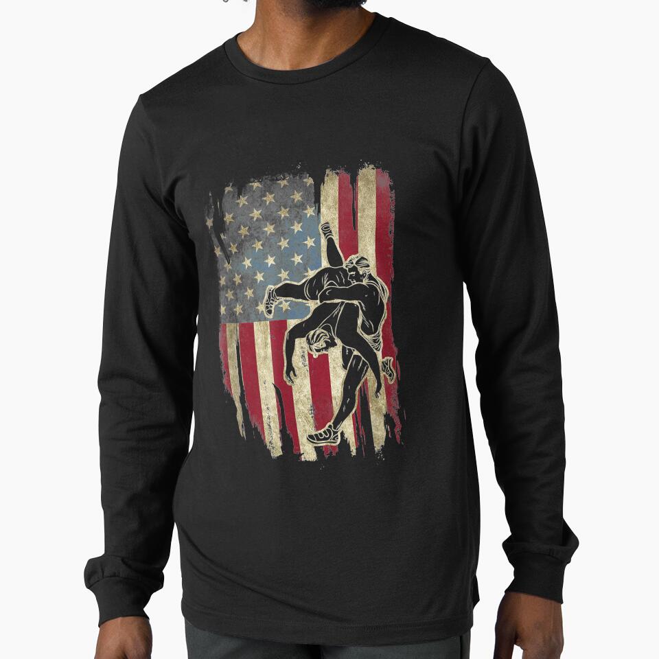 Flag Wrestling Usa American Wrestle Gift by bessiey23