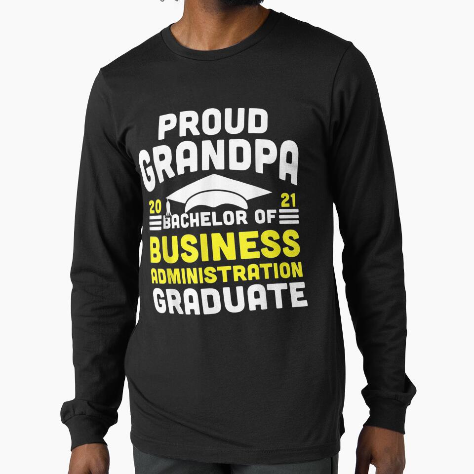 Bachelor Of Business Administration Proud Grandpa Graduate Gift by venitamara