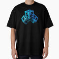 Geometric blue cubes by Geotopica