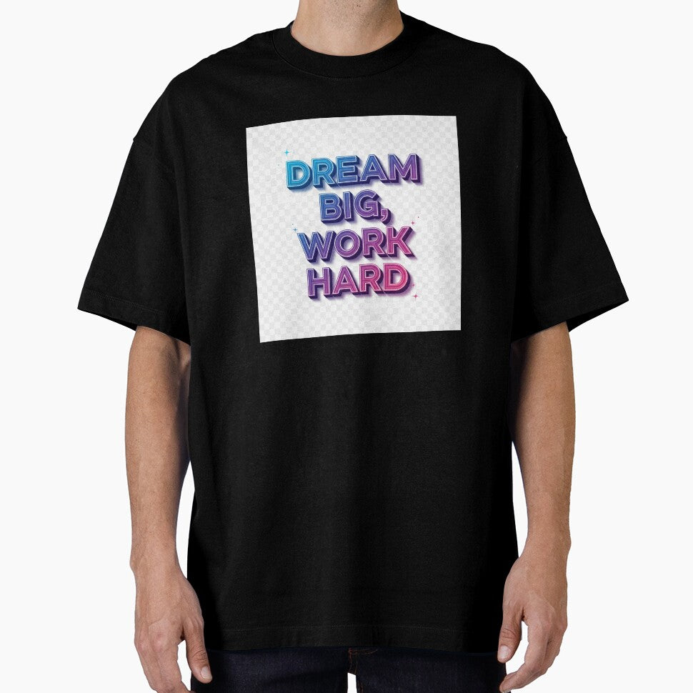 Dream Big Work Hard | Motivational Quote Typography Design by Vibe-Studio