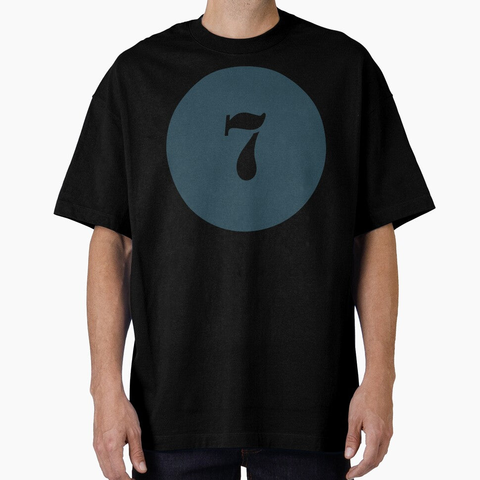 Number Seven (7) in Blue Circle by Ching Teoh