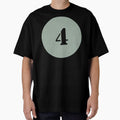 Number Four (4) in Olive Green Circle by Ching Teoh