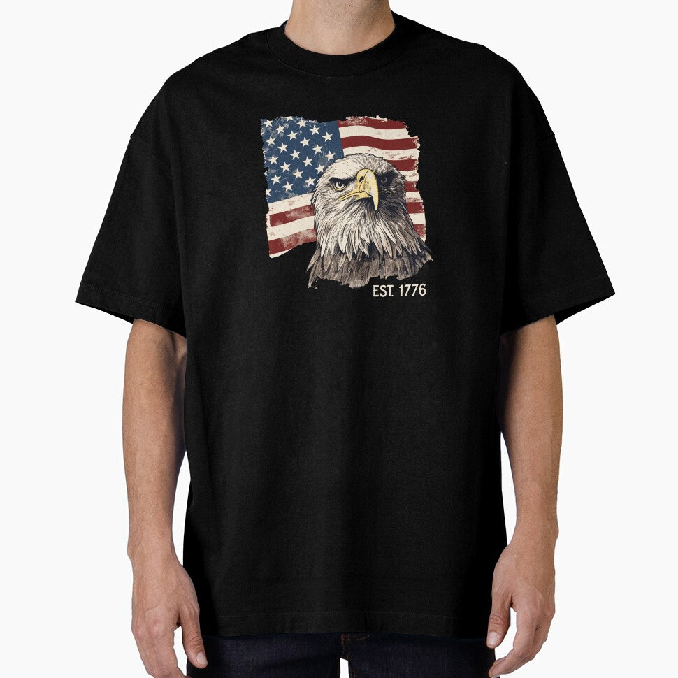 Bald Eagle America White Text by inspiredalike