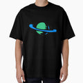 Blue and Green Ringed Planet by SerpentSkyArts