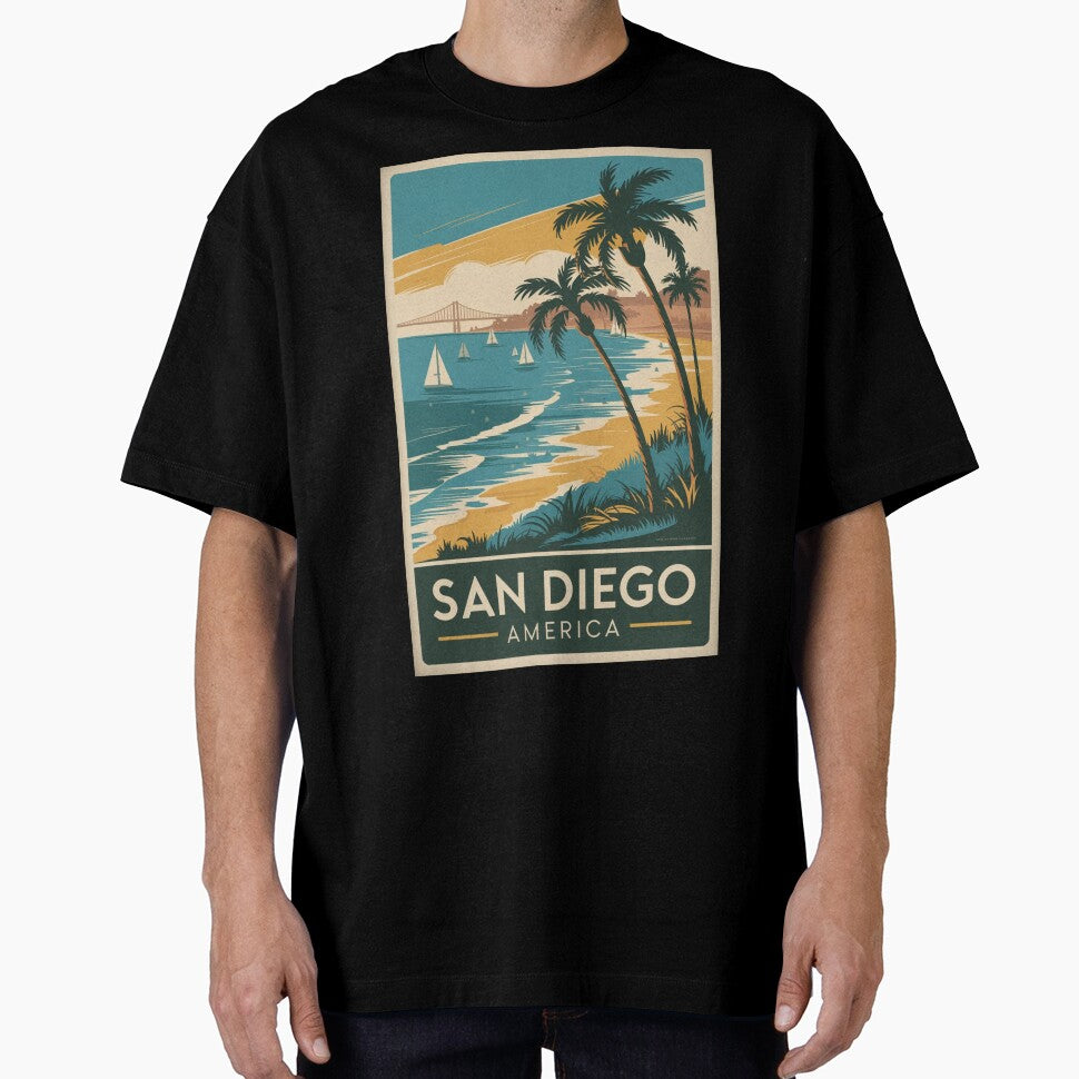 San Diego Vintage Travel Poster by TravelerRat
