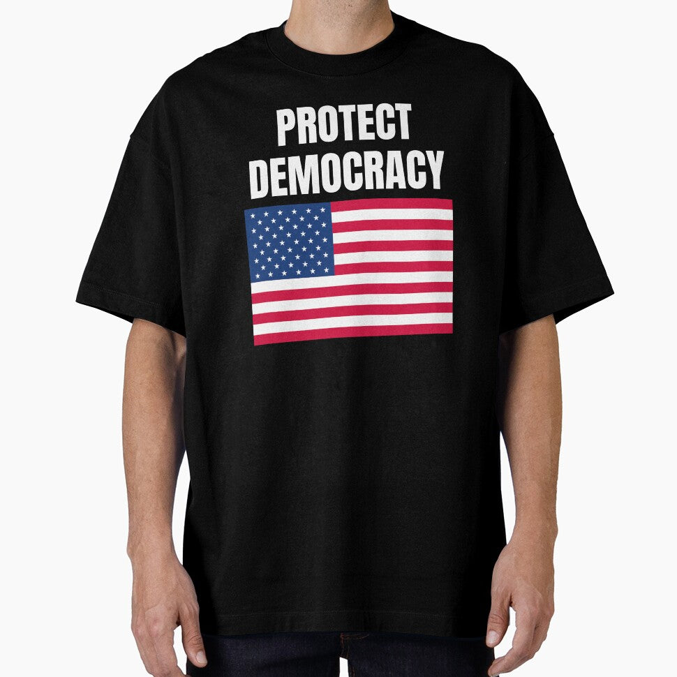 Protect Democracy American Flag Shirt by dgavisuals