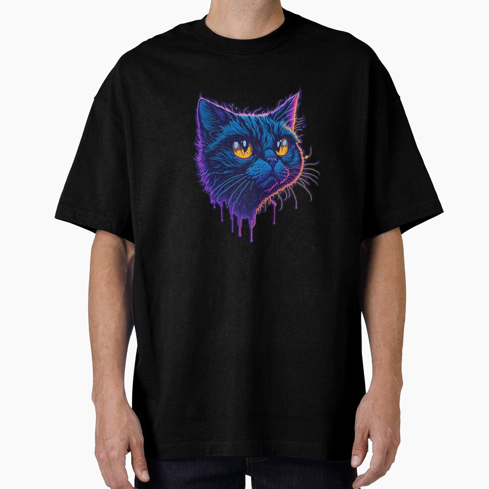 Neon Cat Head by Sidewinder82