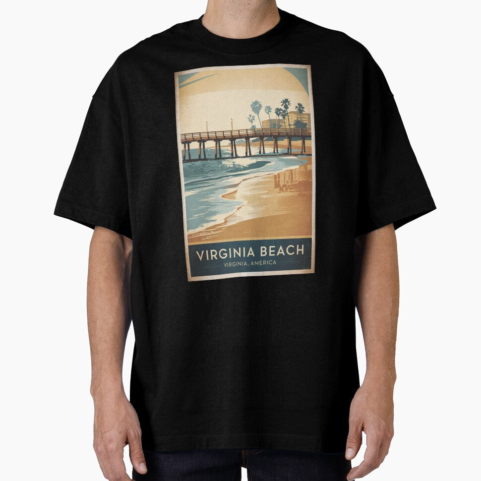 Virginia Beach Vintage Travel Poster by TravelerRat