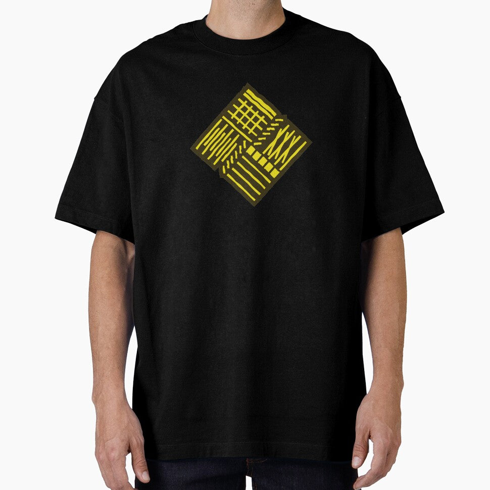awn Crossing Lines Pattern – Yellow & Brown by RoguePatterns