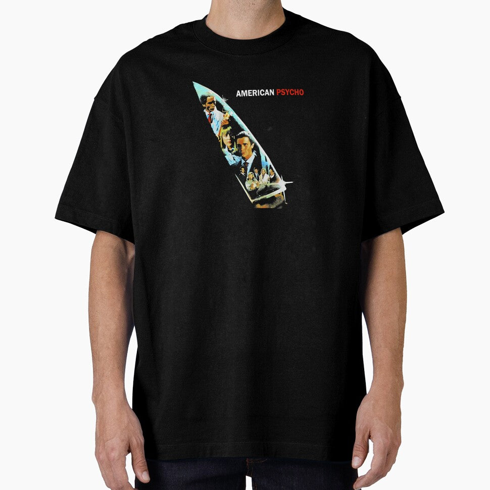 American Psycho Knife Reflection Retro Horror Film by Adenahilton
