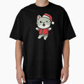 Cute happy cat on Christmas cartoon illustration by cubbone