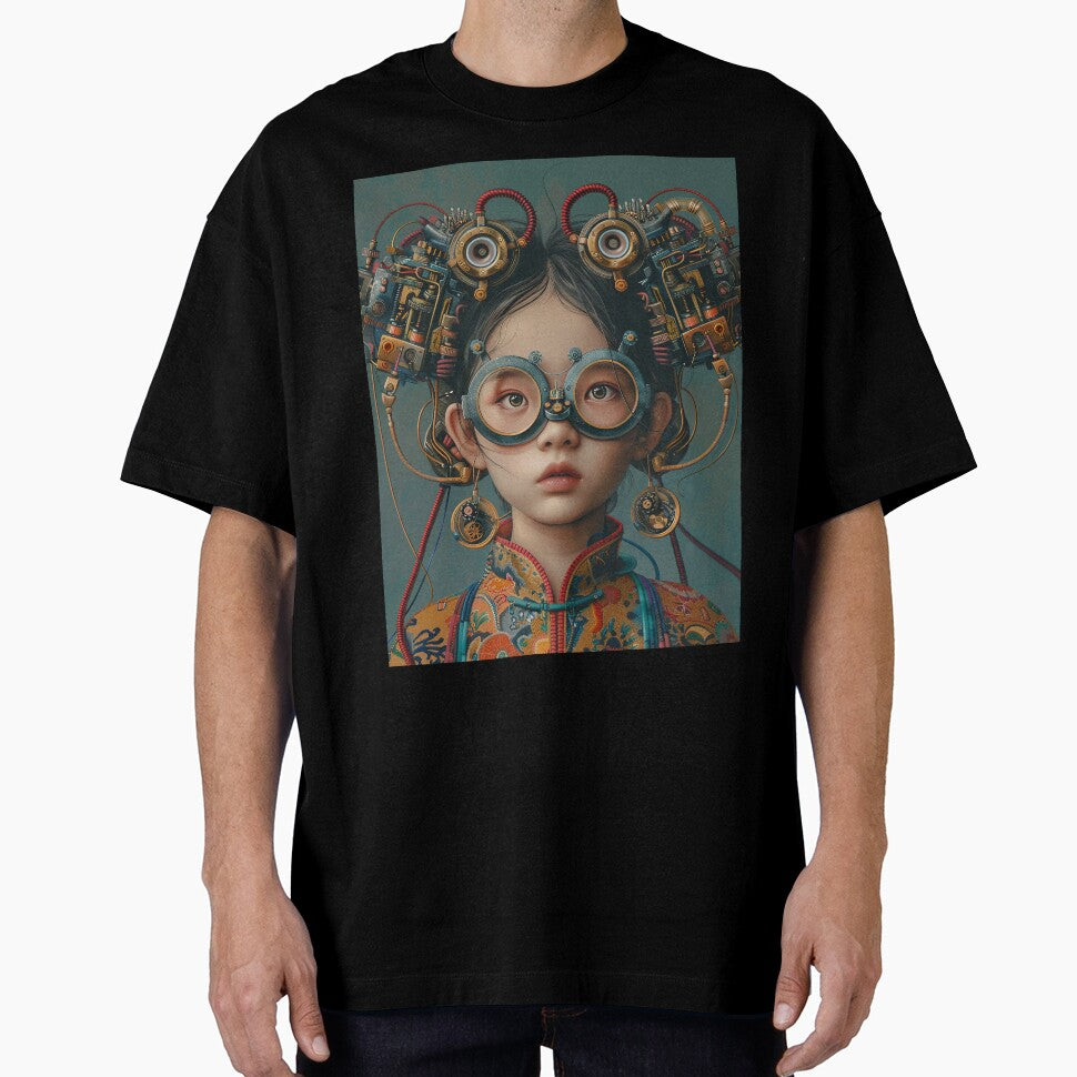 Chinese girl with big glasses by Dream scape  of Lucy