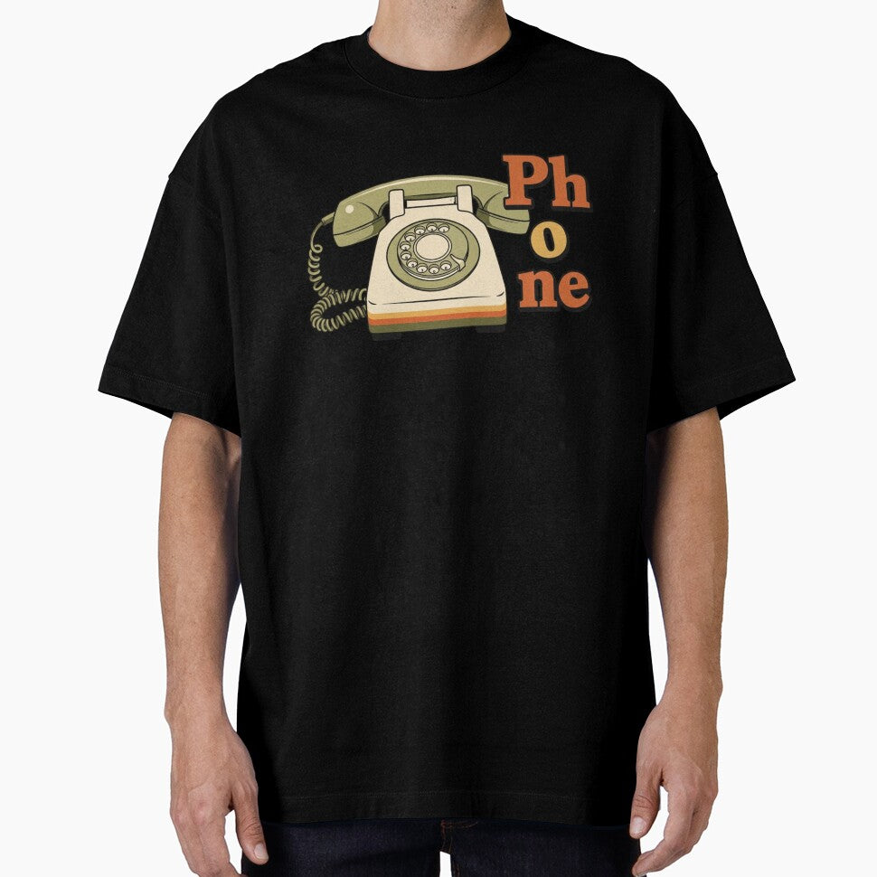 Minimalist Retro Phone Aesthetic Design Vintage Tech Sticker T-Shirt Gift by Design_Your_Day