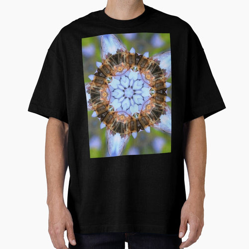 27 Kaleidoscope Bees Forming a Floral Mandala Design by POETTICA