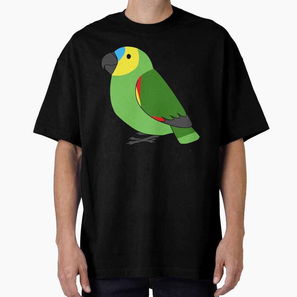 Blue-fronted amazon parrot cartoon drawing by lifewithbirds