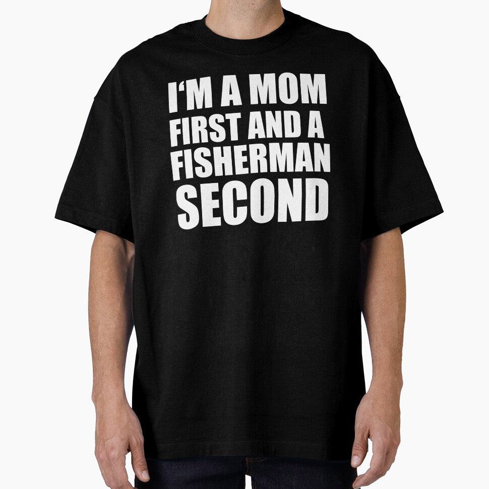 I'm a mom and a fisherman funny graphical text by RoguePixel
