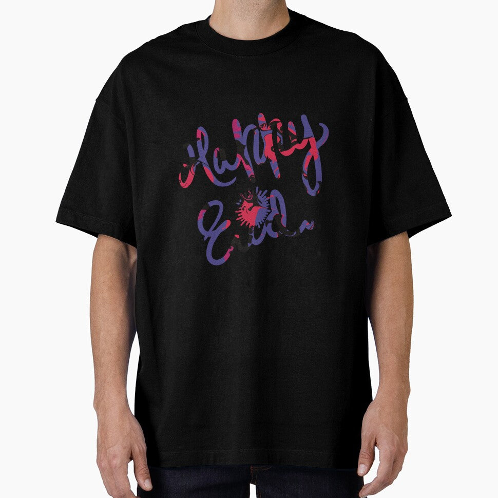 Happy Eid Festival Sunshine Greetings Hand Lettering Red Gothic by chuckletuckle