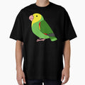 Double yellow-headed amazon parrot cartoon drawing by lifewithbirds