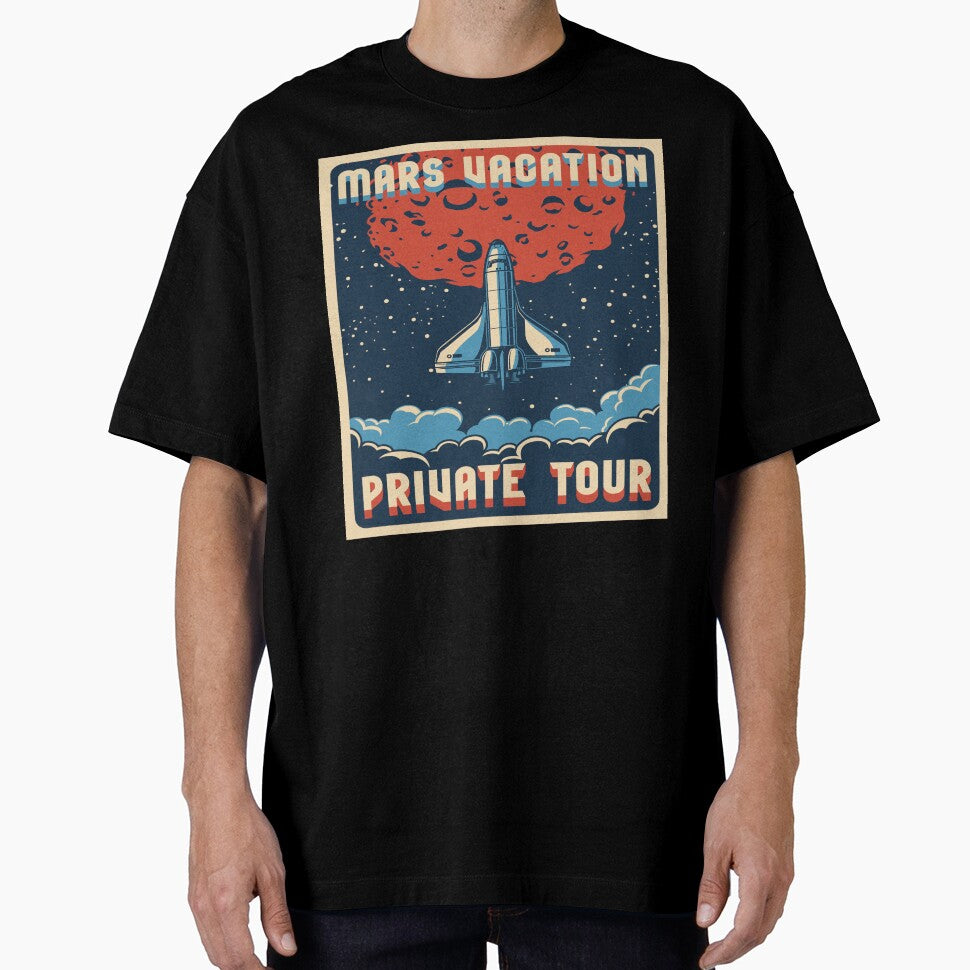 Travel Mars Colorful Poster by Peekonet