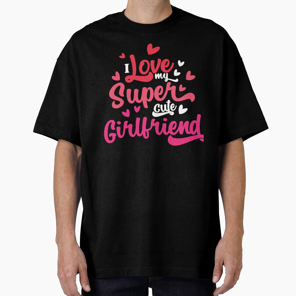Romantic Typography I Love My Cute Girlfriend by FemmePod