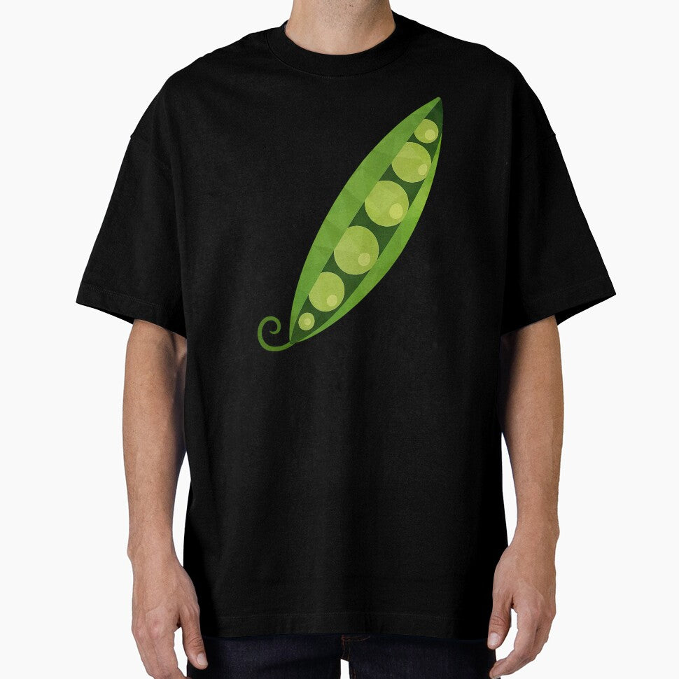 Green Pea Pod with Stylized Geometry Art by ArtfulWeave