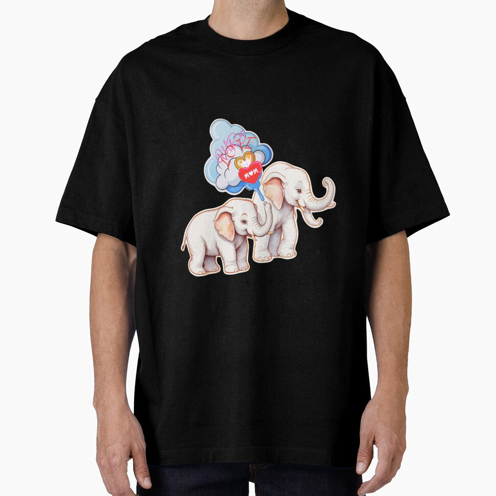 Pure love elephant mom& child by RoseAIArtRhythm