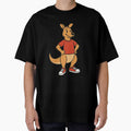 Kangaroo in Red T-Shirt – Fun Cartoon Style by Confuzz1ed