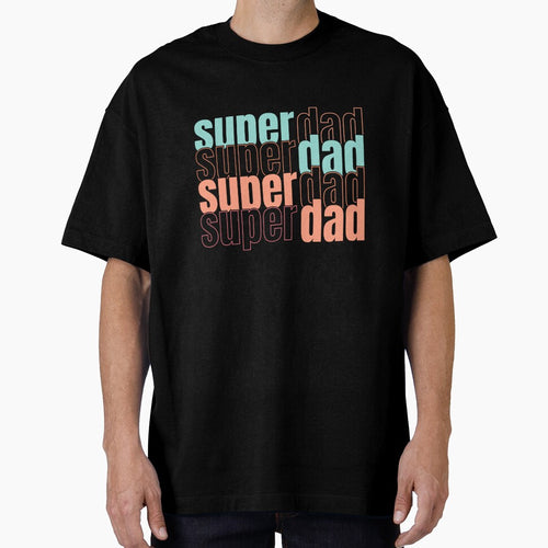 'Super Dad' SVG Typographic Design - Retro Stacked Style, Father's Day Gift by KMMODERNDESIGNS