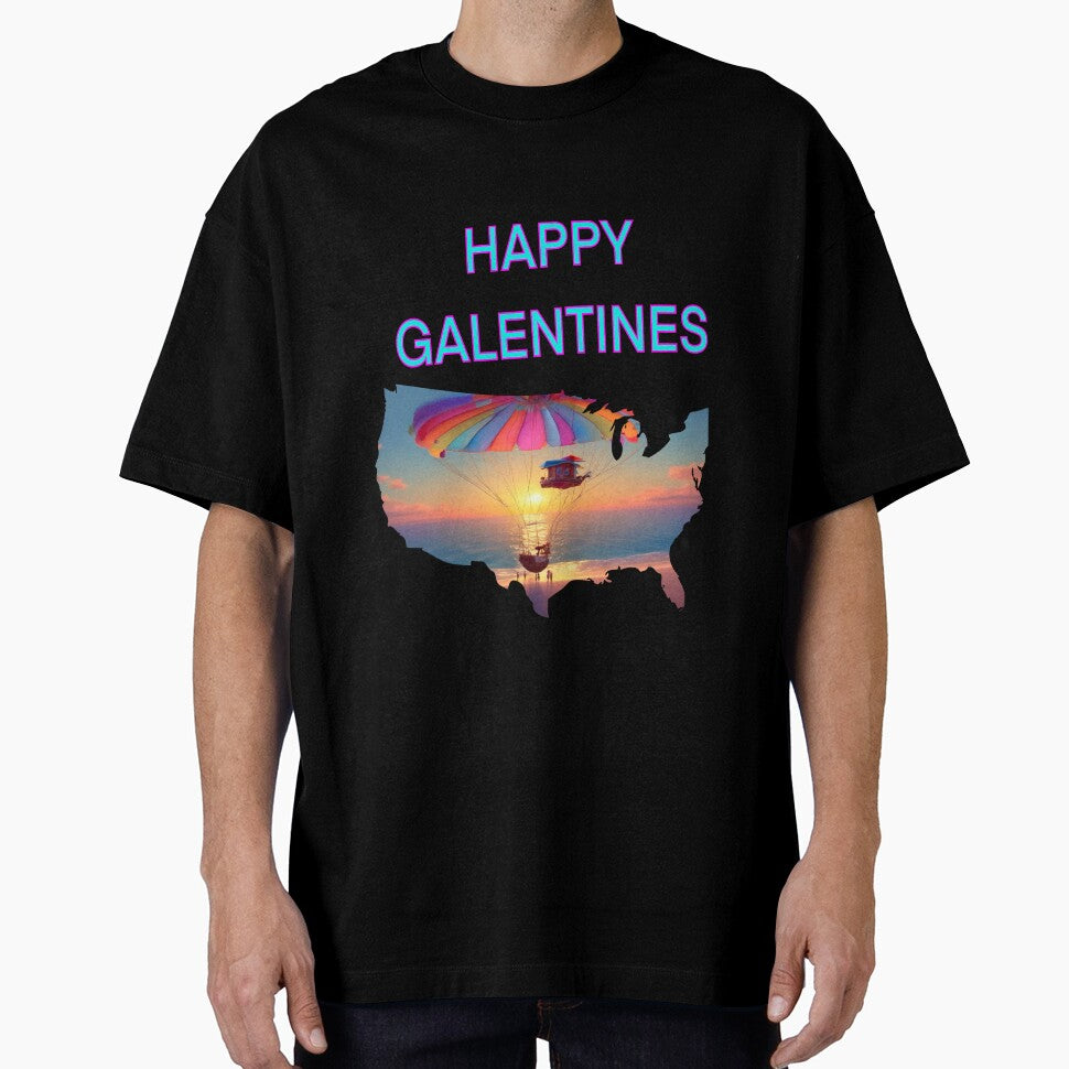 Parachuting happy Galentines card, perfect gift idea for Galentines day by sailorsam1805