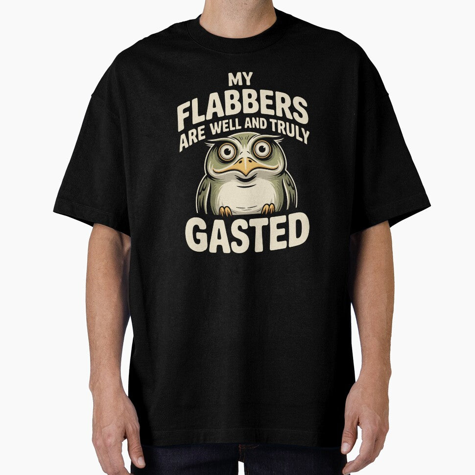 My Flabbers Are Well and Truly Gasted Funny British Owl Gift by Say It With Ink