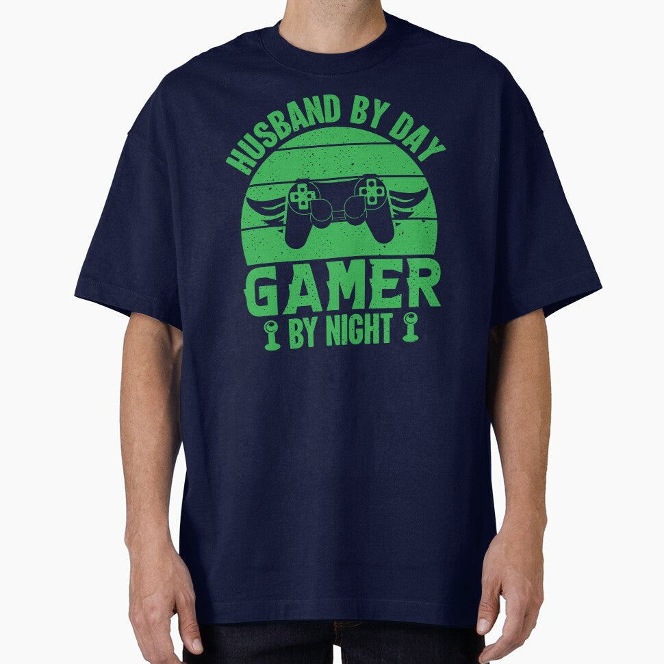 Night Gaming Hubby: Gamer Husband Controller Geek Gift by Shop Deebo Unisex , , , Long Sleeve Tee