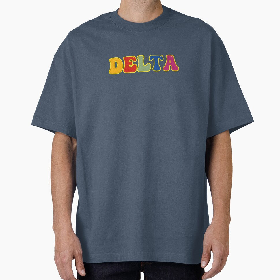 ❤️ Delta Personalized Name Wavy Retro Shirt, Coffee Mug, Sticker Gift by HelixPedia