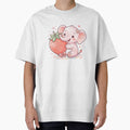 A Sweet Baby Elephant - Pastel Pink, Kawaii Illustration by DigitfanStudio
