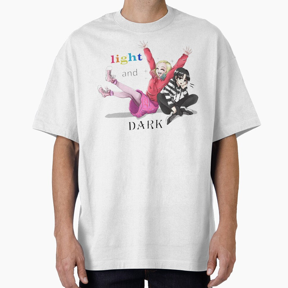 wednesday addams and enid manga - anime version light and dark by irismay27 Unisex , , , Long Sleeve Tee