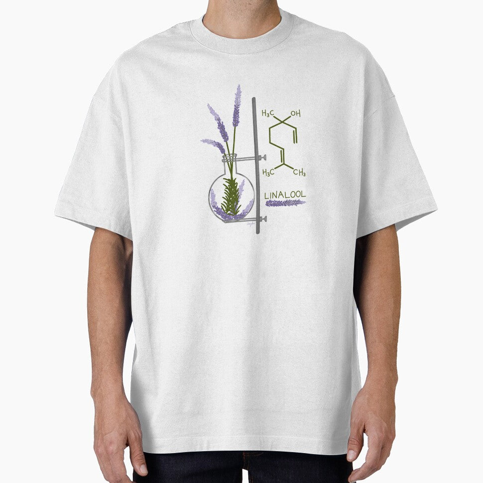 Lavender Linalool, Chemistry Teacher Gift, Nerdy Science, sticker, mug, tshirt by AmySevArts