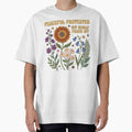 Retro Peaceful Protester But Really Pissed Off Vintage Floral by rediscoveredapp Unisex , , , Long Sleeve Tee