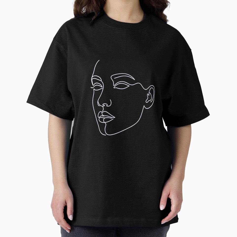 Minimal Line Art Face by Stickersdevelop