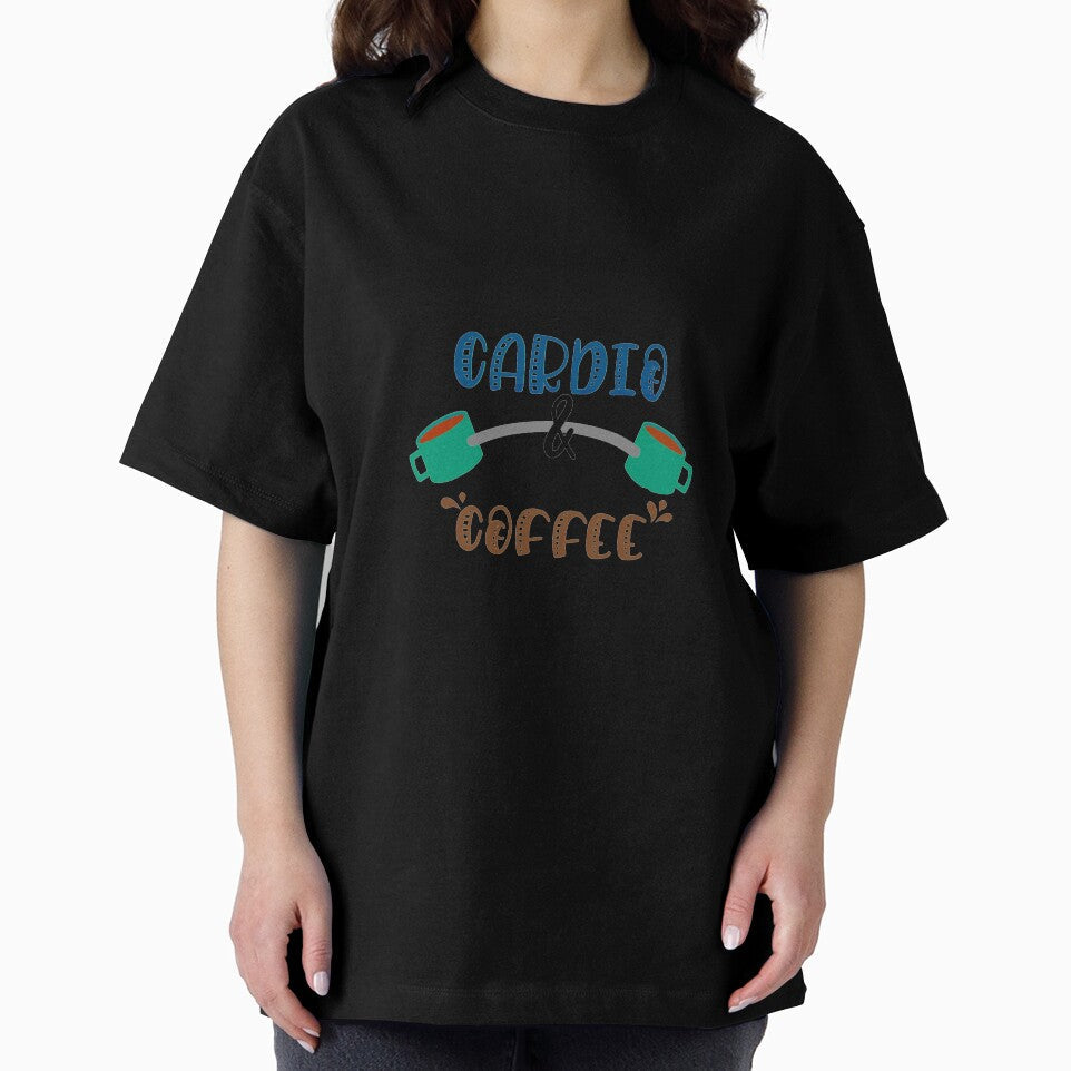 Coffee and cardio,coffee mug, coffee, coffee svg by younesennassiri Unisex , , , Long Sleeve Tee