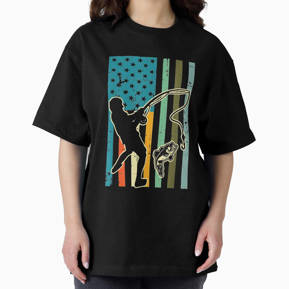 Bass Retro American Flag Fishing Vintage Fish by ritaz78