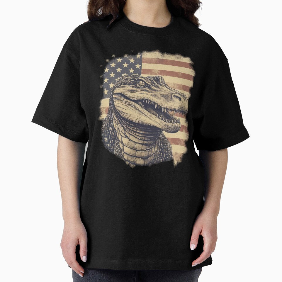 Florida Alligator Land of America the Free Patriotic 4th of July by Dreamakerstudio