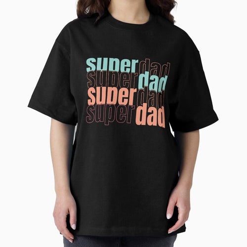 'Super Dad' SVG Typographic Design - Retro Stacked Style, Father's Day Gift by KMMODERNDESIGNS