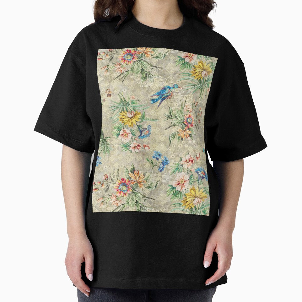 Hand drawn flowers and birds pattern by vidyaroul