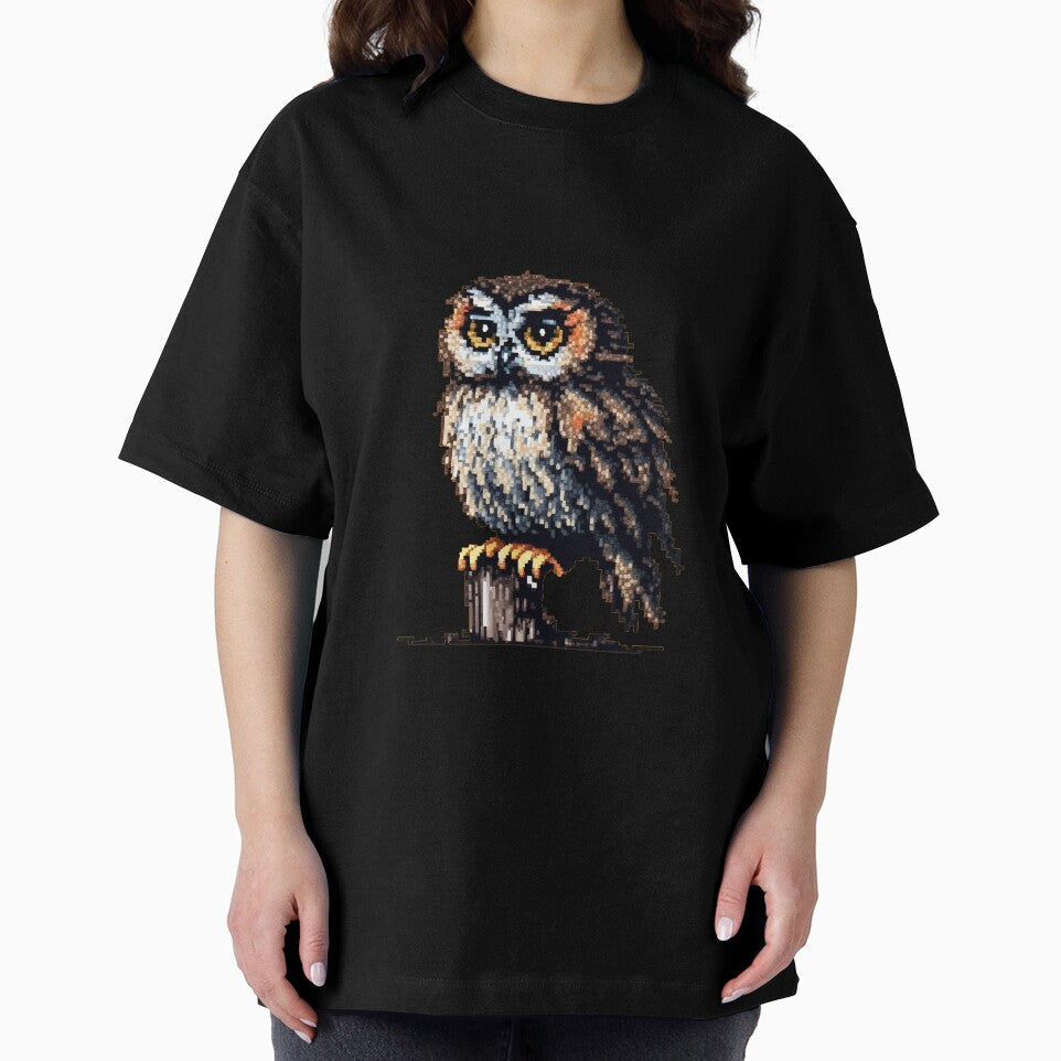 Owls are beautiful - Pixel art by Newtaste-Store Unisex , , , Long Sleeve Tee