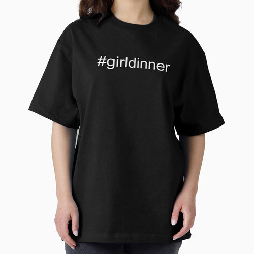 #girldinner tiktok viral simple white text design by EmeraldeaArt