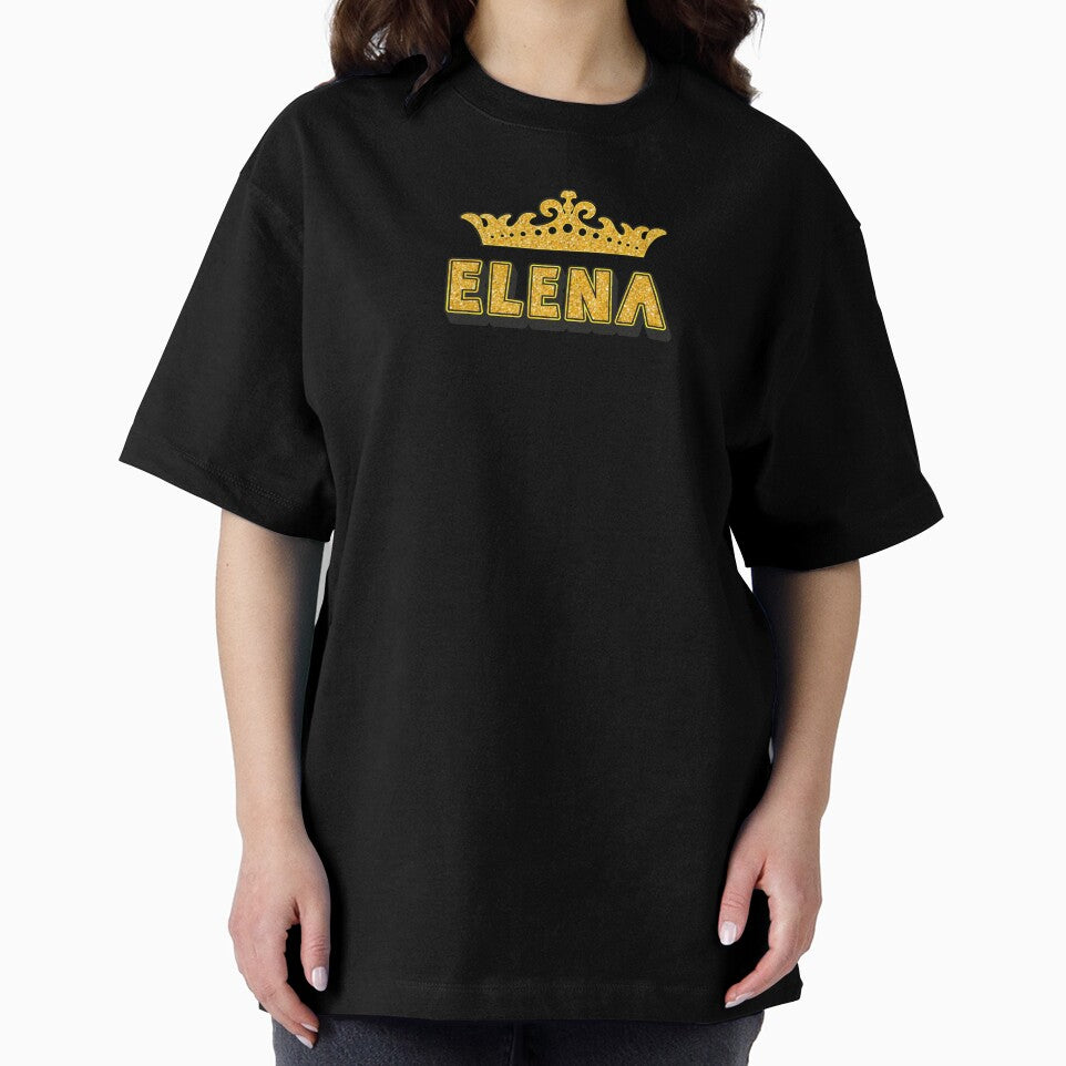 Elena Personalized Funny Custom Name Crown Design by Watsonarts