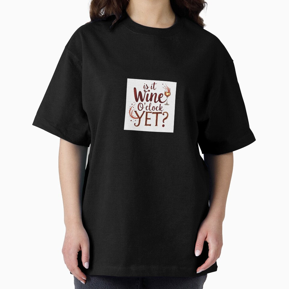 Is It Wine O'Clock Yet? by GaricDrawsob Unisex , , , Long Sleeve Tee