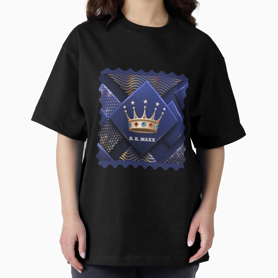 Gold crown brand logo in golden pattern by SKMAXX