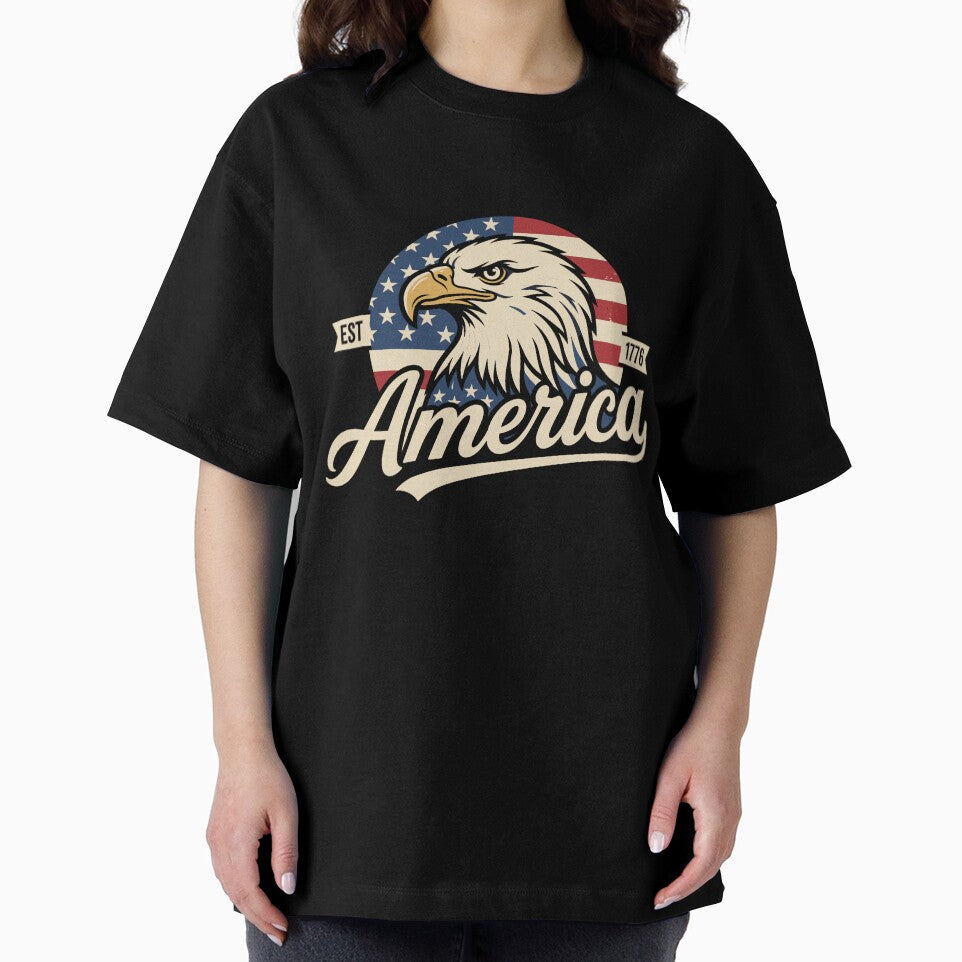 America EST 1776 Patriotic Bald Eagle Vintage by KroghDs