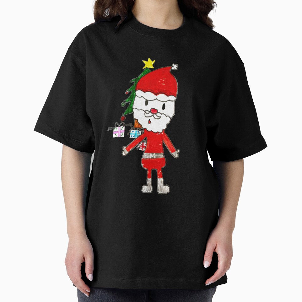 Hand-Drawn Santa Next to Christmas tree and presents by Shop4Gamers